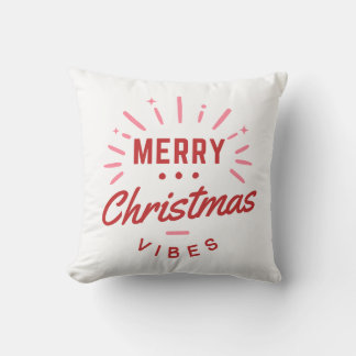 Christmas Vibes Throw Pillow