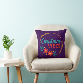 Christmas Vibes Throw Pillow