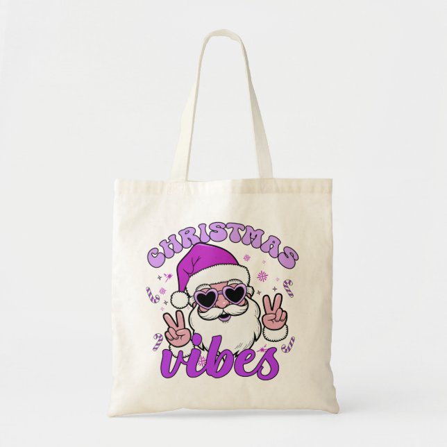 Christmas Vibes Tote Bag (Front)