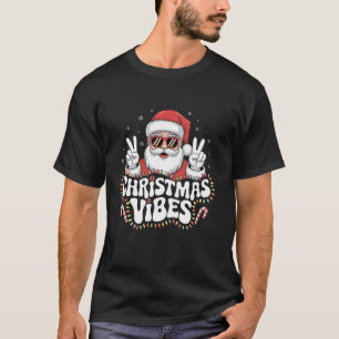 Christmas Vibes Vintage Santa Claus Retro Xmas Hol T-Shirt