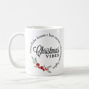 Christmas Vibes Wreath Coffee Mug