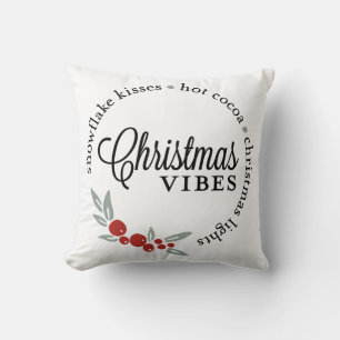 Christmas Vibes Wreath Cushion