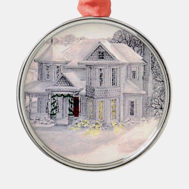 Christmas Victorian House Ornament (Front)