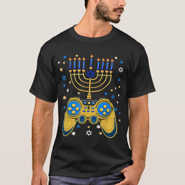 Christmas  Video Game Controller Hanukkah Jewish G T-Shirt (Front)