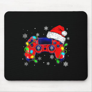 Christmas Video Game Controller Santa Hat Gamer Bo Mouse Mat