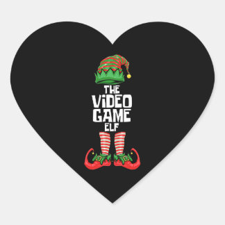 Christmas Video Game Elf Heart Sticker