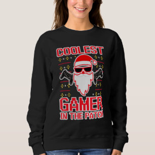 Christmas Video Game Kids Coolest Gamer In The Pa Sweatshirt