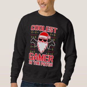 Christmas Video Game Kids Coolest Gamer In The Pa Sweatshirt