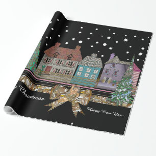 Christmas Village 15 ft Wrapping Paper