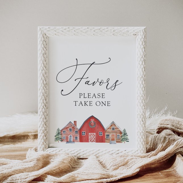 Christmas Village Baby Shower Favours Sign (Creator Uploaded)