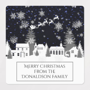 Christmas Village Baking Labels