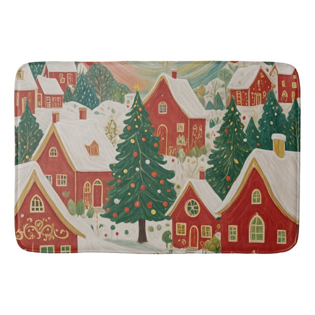 Christmas Village Bath Mat (Front)