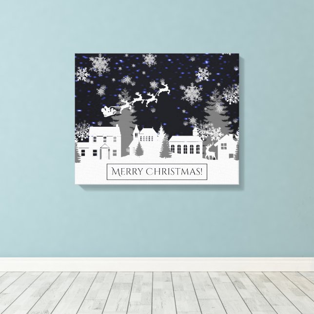 Christmas Village Canvas Print (Insitu(Wood Floor))