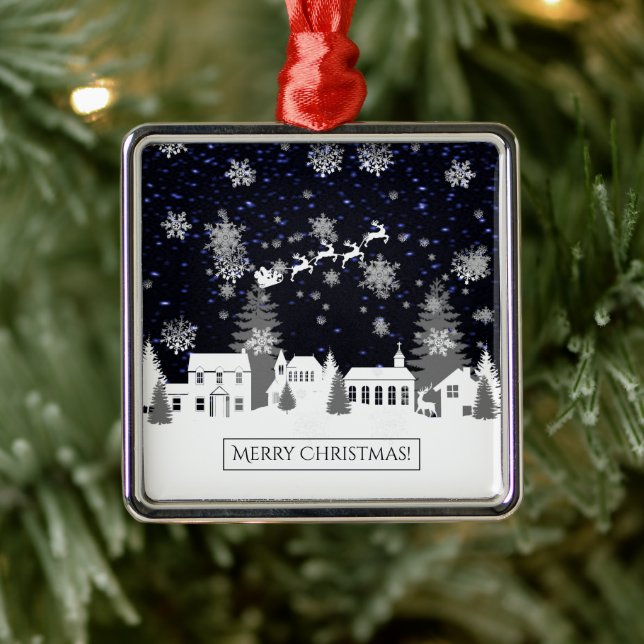Christmas Village Ceramic Ornament (Tree)