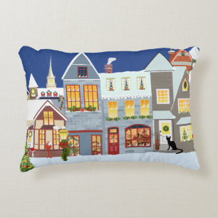 Christmas Village Decorative Cushion