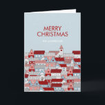 Christmas Village Folded Holiday Card<br><div class="desc">Personalise the custom text above. You can find additional coordinating items in our "Christmas Village Collection".</div>
