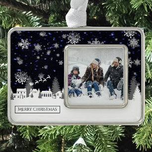 Christmas Village Framed Ornament