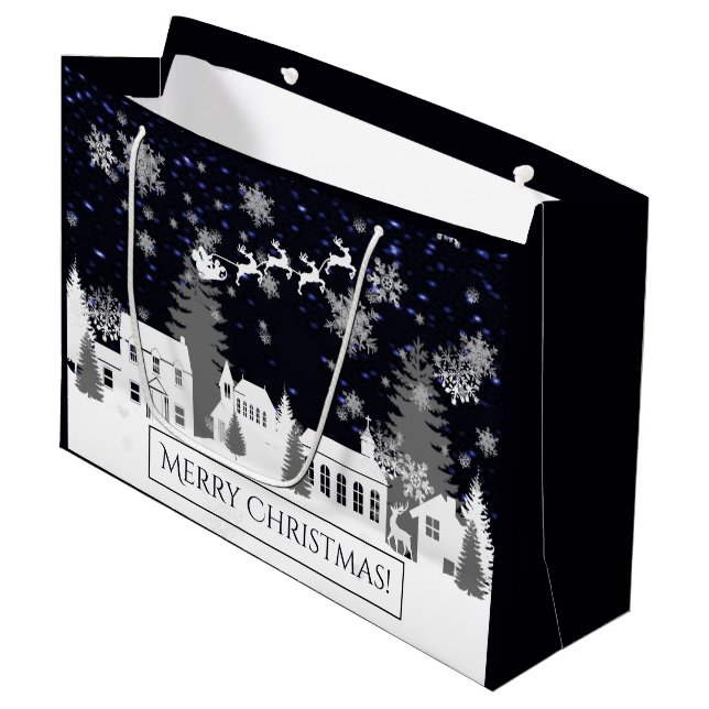 Christmas Village Gift Bag (Front Angled)