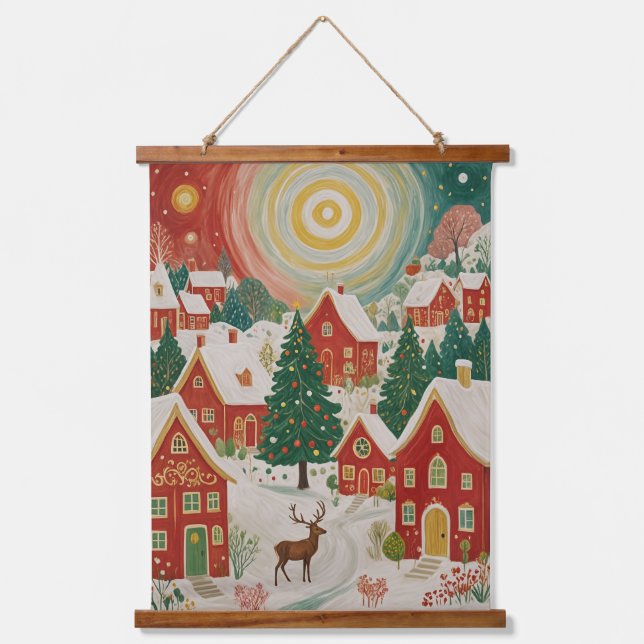 Christmas Village Hanging Tapestry (Front)