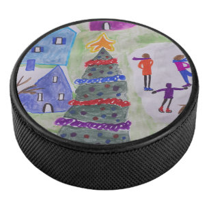 Christmas Village Hockey Puck