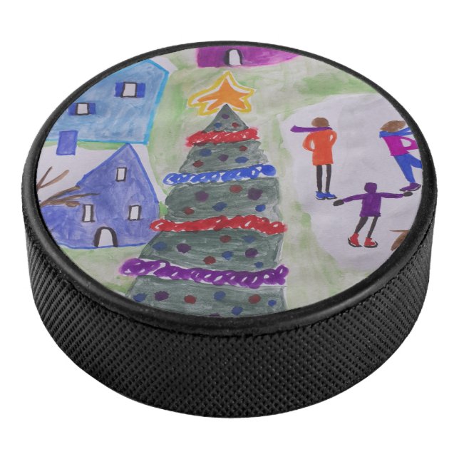 Christmas Village Hockey Puck (3/4)