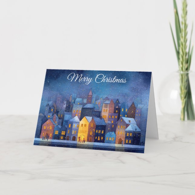 Christmas Village Holiday Card (Front)