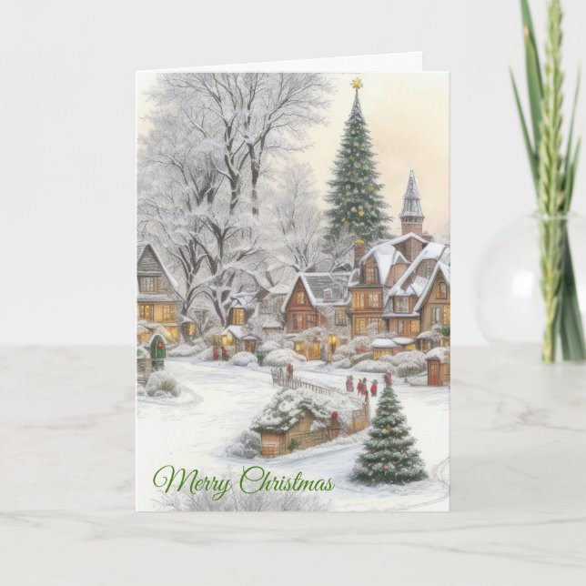 Christmas Village Holiday Card (Front)