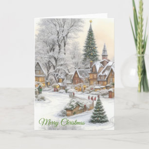 Christmas Village Holiday Card