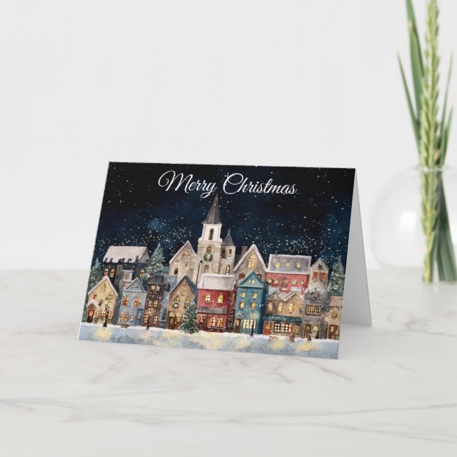 Christmas Village Holiday Card (Front)