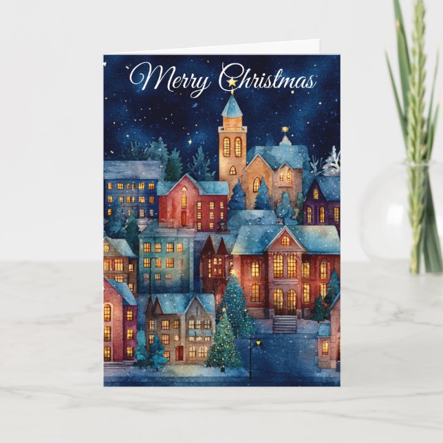 Christmas Village Holiday Card (Front)
