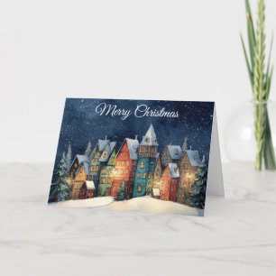 Christmas Village Holiday Card