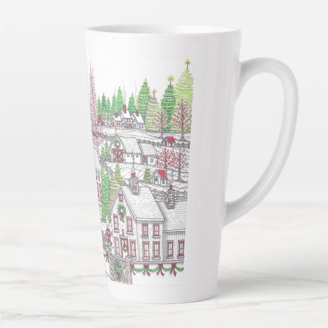 Christmas Village Holiday Latte Mug (Right)