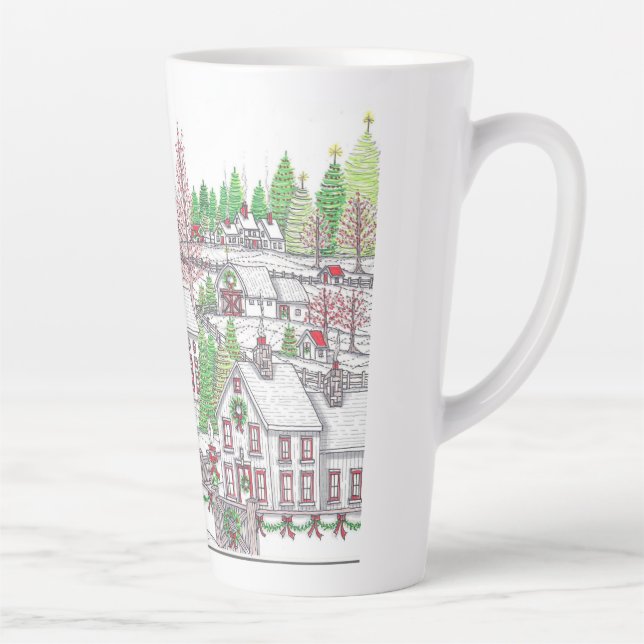 Christmas Village Holiday Latte Mug (Right)