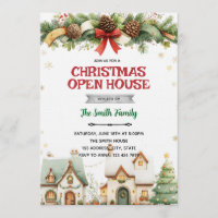 Christmas Village Holiday Open House Invitation