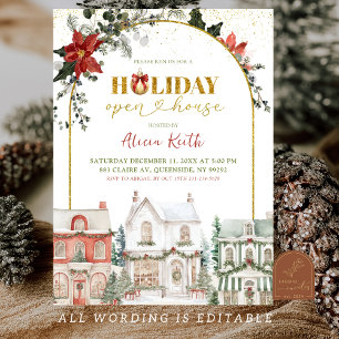 Christmas Village Holiday Open House Invitation