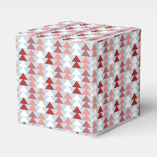 Christmas Village Holiday Pattern Favour Box (Front Side)