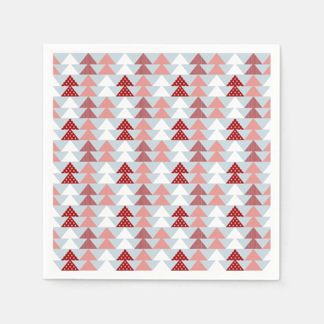 Christmas Village Holiday Pattern Paper Napkin (Front)
