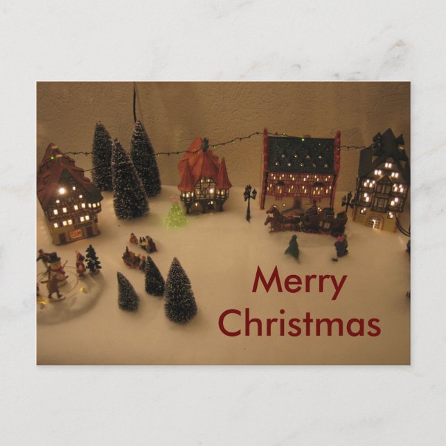 Christmas village holiday postcard (Front)