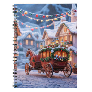 Christmas village illustration notebook