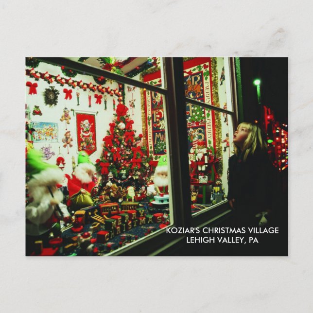 Christmas Village Lehigh Valley, PA Holiday Postcard (Front)