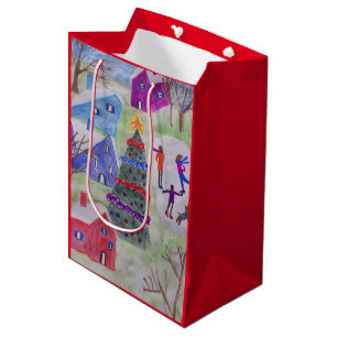Christmas Village  Medium Gift Bag