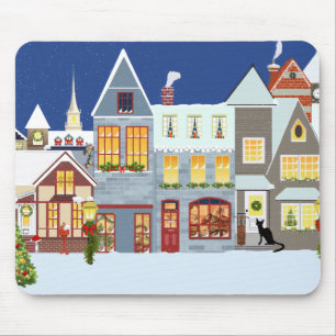 Christmas Village Mouse Pad