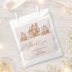 Christmas Village Neutral Baby Shower Thank You Favour Bags