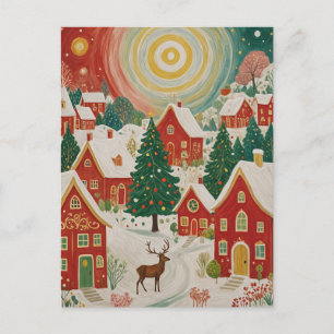 Christmas Village Postcard