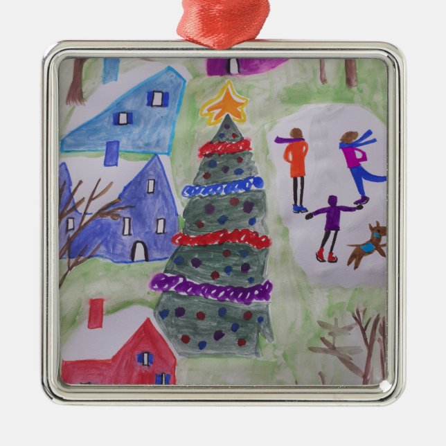 Christmas Village Premier Christmas Ornament (Front)