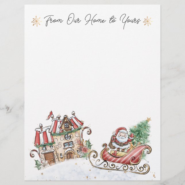 Christmas Village Santa Presents Letterhead (Front)