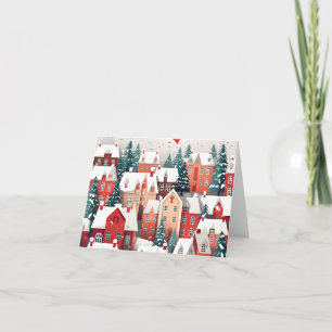 Christmas Village Scene Card