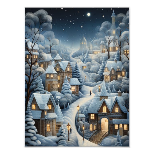 Christmas Village Scene Photo Print (Front)