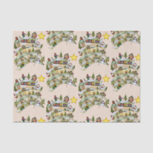 Christmas village  tissue paper