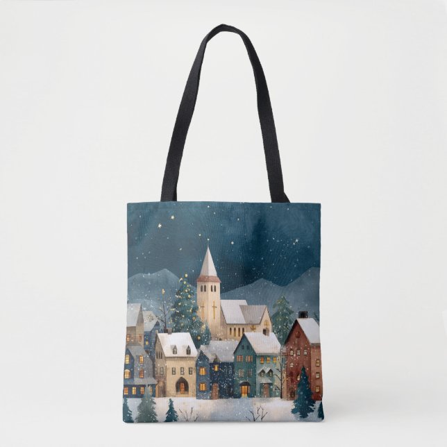 Christmas Village Tote Bag (Front)